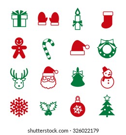 Christmas icon set