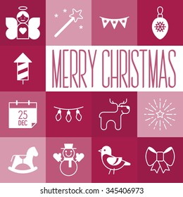 Christmas icon set