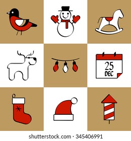 Christmas icon set
