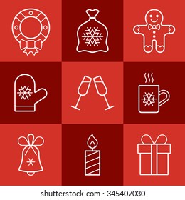 Christmas icon set
