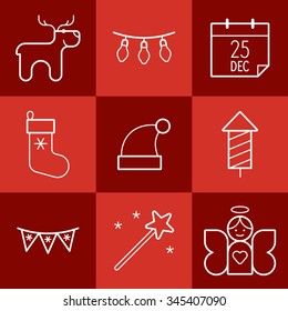Christmas icon set