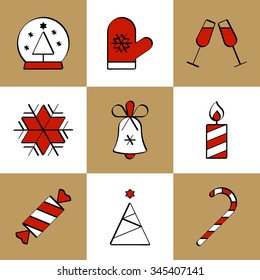 Christmas icon set
