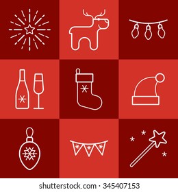 Christmas icon set