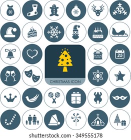 Christmas icon set