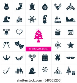 Christmas icon set
