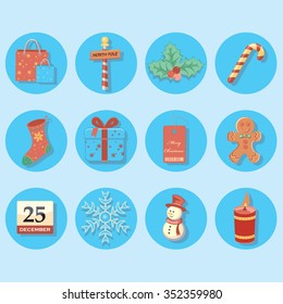 Christmas icon set
