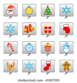 christmas icon set