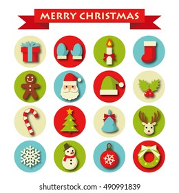 Christmas icon set
