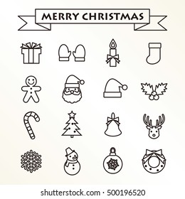 Christmas icon set