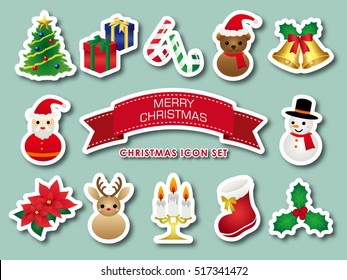 Christmas icon set