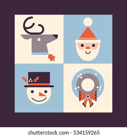 Christmas icon set.
