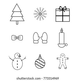 Christmas icon set