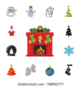 Christmas icon set