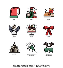 Christmas icon set 4