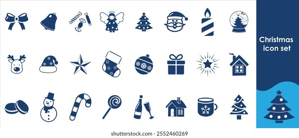 Christmas icon set, background, vintage, geometric, poster, card, colorful, pattern, bow, modern, flat, graphic, retro, banner, abstract, label, gingerbread, symbol, snowman, illustration,