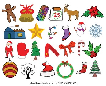 Weihnachtssymbole Set Collection Weihnachtsschmuck