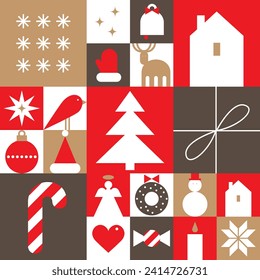 Christmas icon set. 
Collection of the Christmas symbols