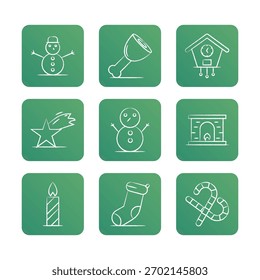 Navidades icono conjunto colección. Ilustración de icono de Vector