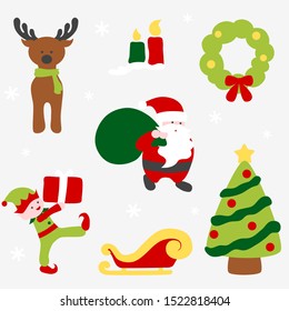 Christmas icon set - colorful