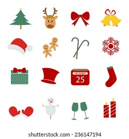Christmas icon set colorful 