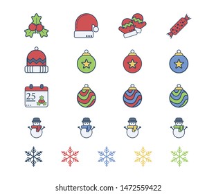 Christmas Icon set for digital, web and print Designs.