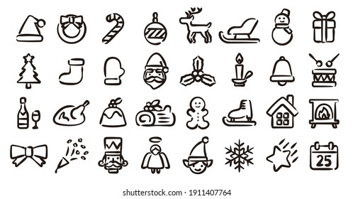 Christmas Icon Set (Hand draw version)