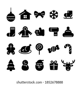 Christmas icon set christmas holiday, vector
