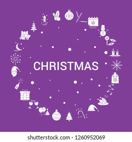 Christmas Icon Set. Infographic Vector Template