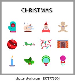 Christmas icon set  isolated on white background for web design
