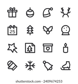 Icono de Navidad aislado en blanco