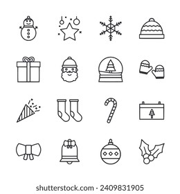 Icono de Navidad aislado en blanco