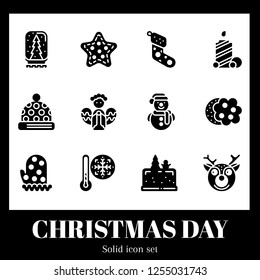Christmas icon set. Solid icons.