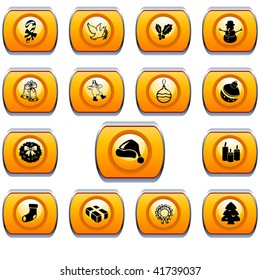 Christmas icon set. Vector.