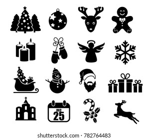 Christmas icon set vector