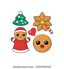 Conjunto de iconos de Navidades con diseño de Vector .