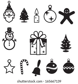 Christmas icon set, vector format