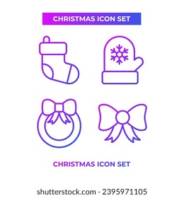 Christmas icon set vector fot site ora card