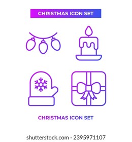 Christmas icon set vector fot site ora card