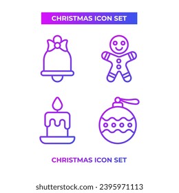 Christmas icon set vector fot site ora card