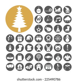 Christmas Icon set vector illustration.