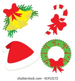Christmas icon set. Vector illustration.