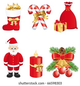 christmas icon set - vector illustration