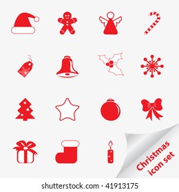 Christmas icon set for your design. Vector illustration.