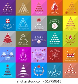 Christmas Icon Set-Isolated On Mosaic Background.Vector Illustration,Graphic Design.For Web,Websites,App,Print,Presentation Templates,Mobile Applications And Promotional Materials,Hand Drawn,Thin Line