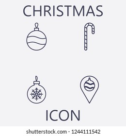 Christmas icon set.Vector illustration