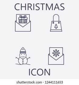 Christmas icon set.Vector illustration