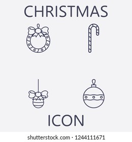 Christmas icon set.Vector illustration