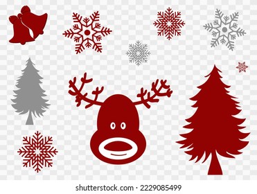 conjunto de iconos de Navidad.Icono de ilustración de vector