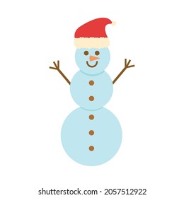 Christmas icon  snowman vector illustration