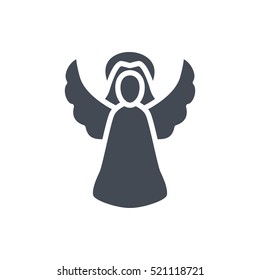 Christmas Icon Solid Angel silhouette